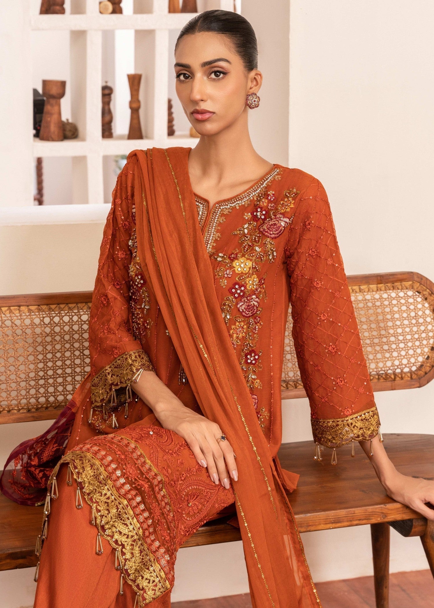 Four Season Boutique MHENAZ RUST Women 3pcs