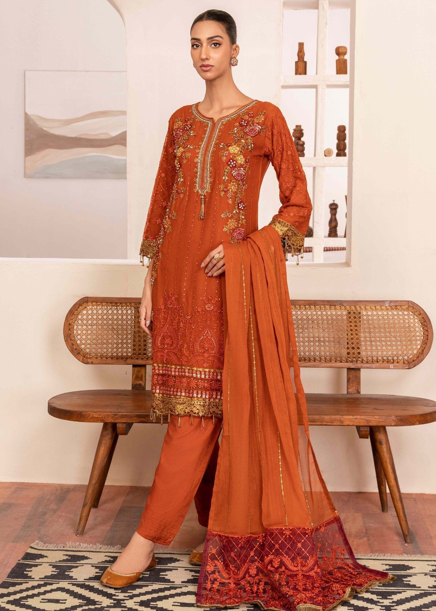 Four Season Boutique MHENAZ RUST Women 3pcs