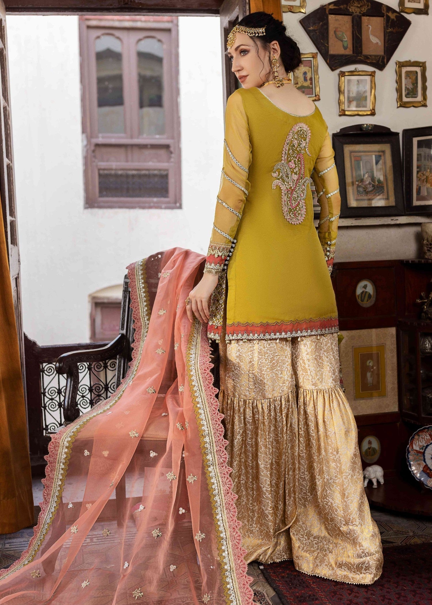 Meem Designs Aanchal Olive Green 03 Women 4pcs