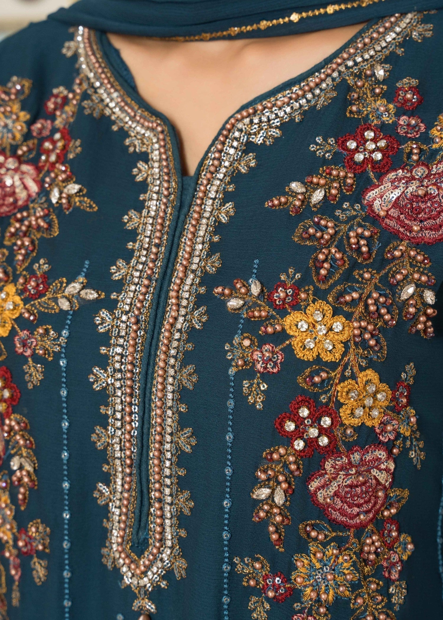 Four Season Boutique MHENAZ BLUE Women 3pcs