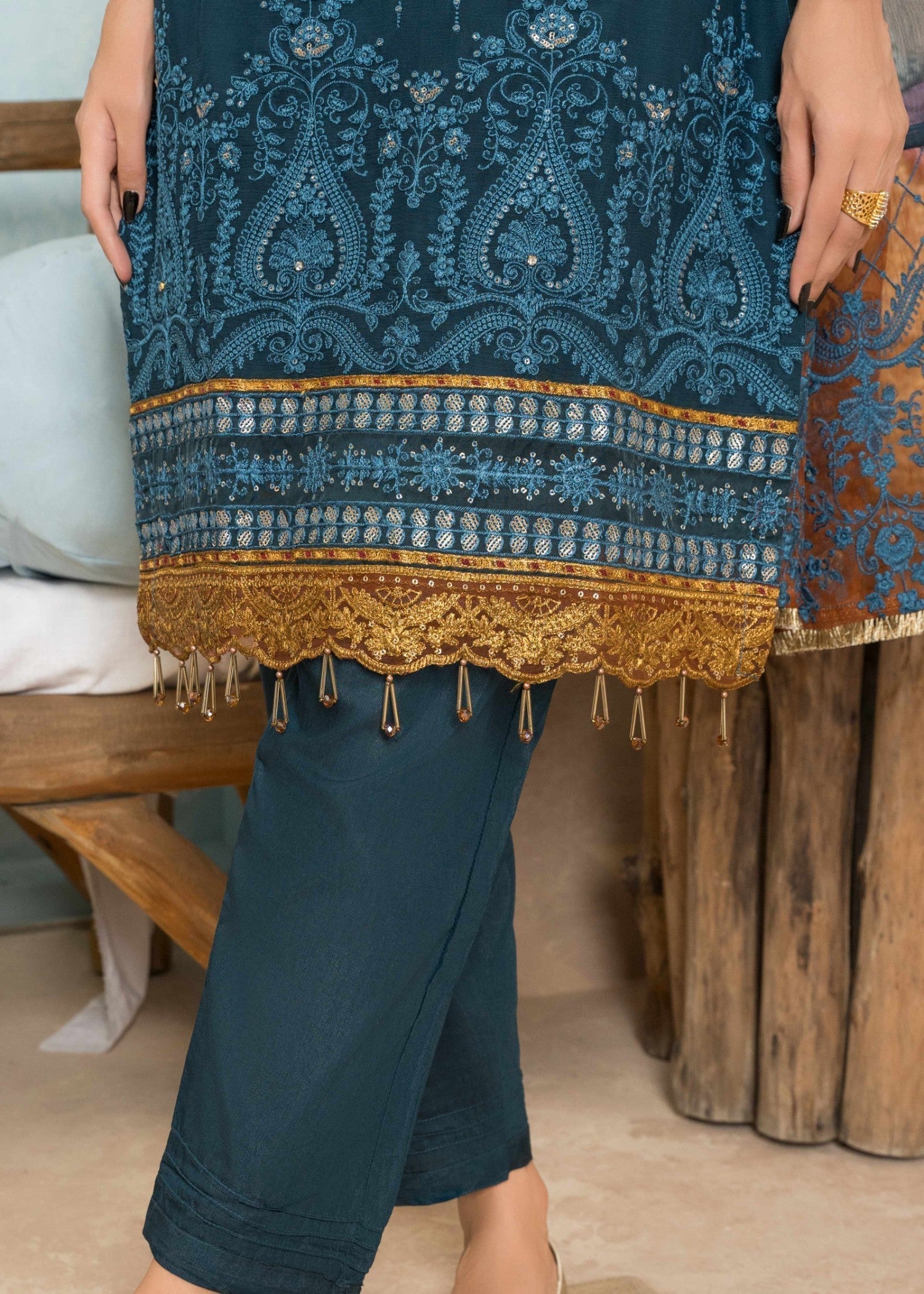 Four Season Boutique MHENAZ BLUE Women 3pcs