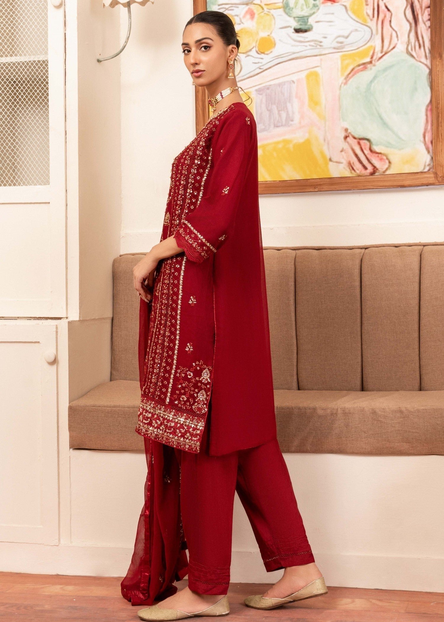 Four Season Boutique SHENAZ MAROON Women 3pcs