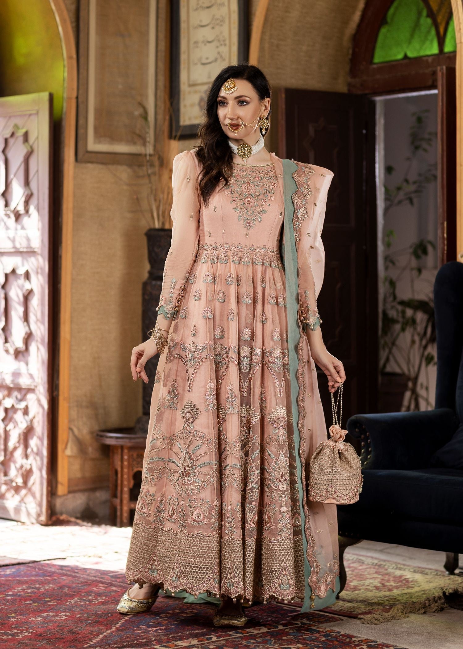 Meem Designs Aanchal Peach 01 Women 4pcs