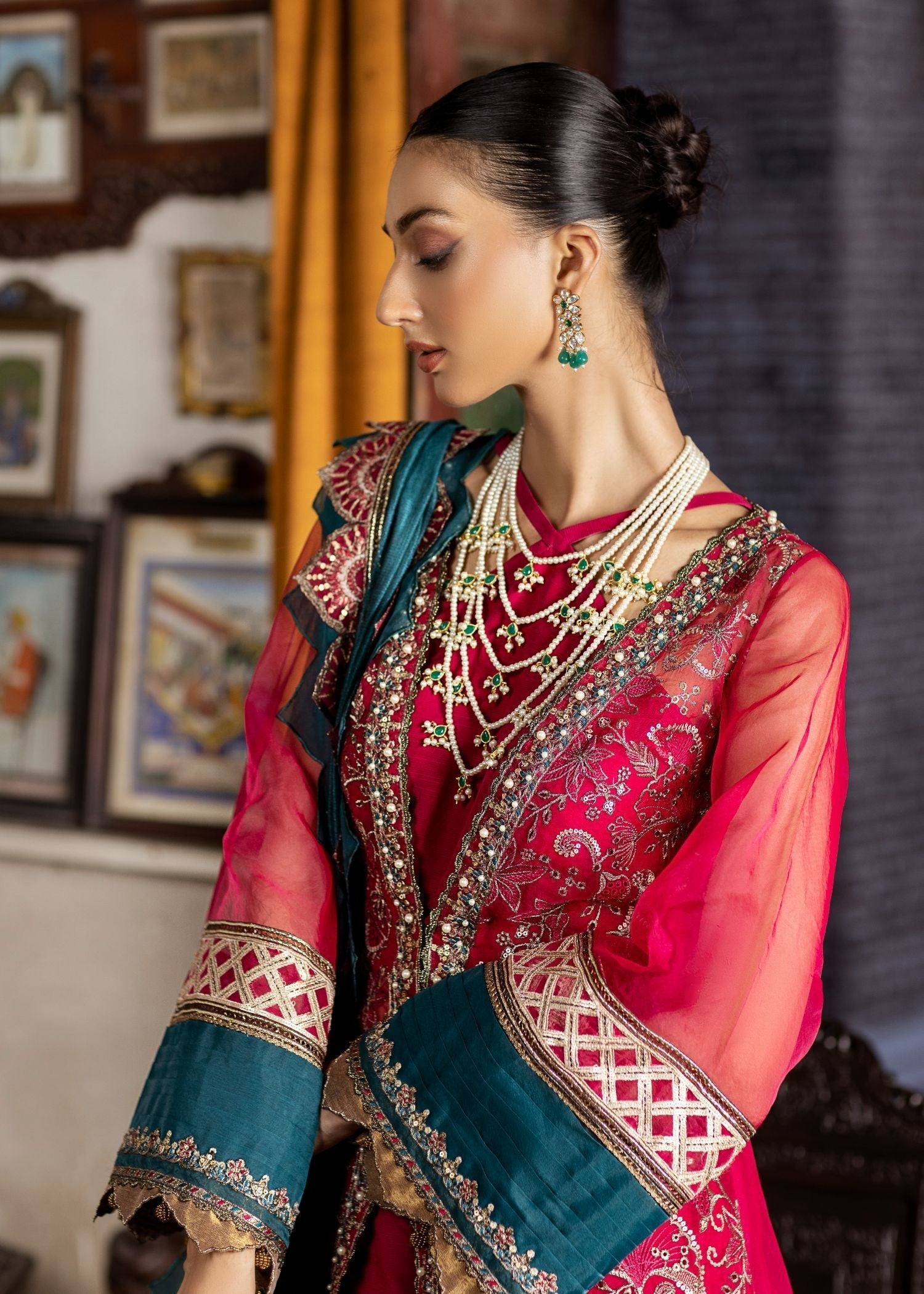 Meem Designs Aanchal Shocking Pink 02 Women 4pcs