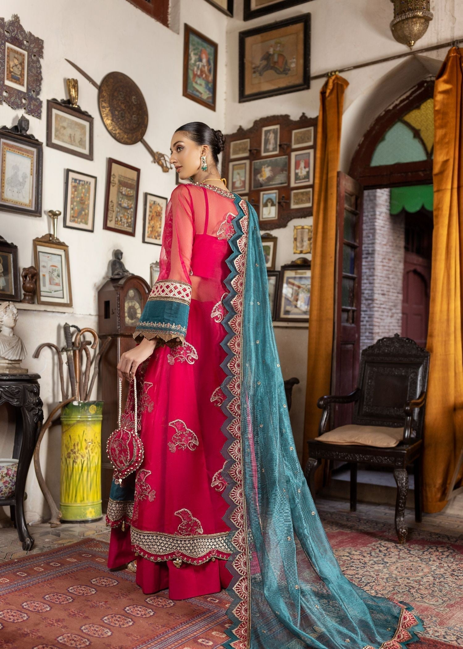 Meem Designs Aanchal Shocking Pink 02 Women 4pcs