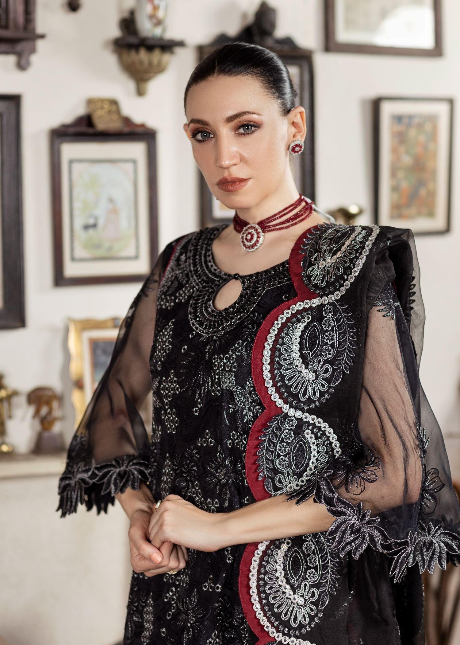 Meem Designs Aanchal Black 04 Women 3pcs