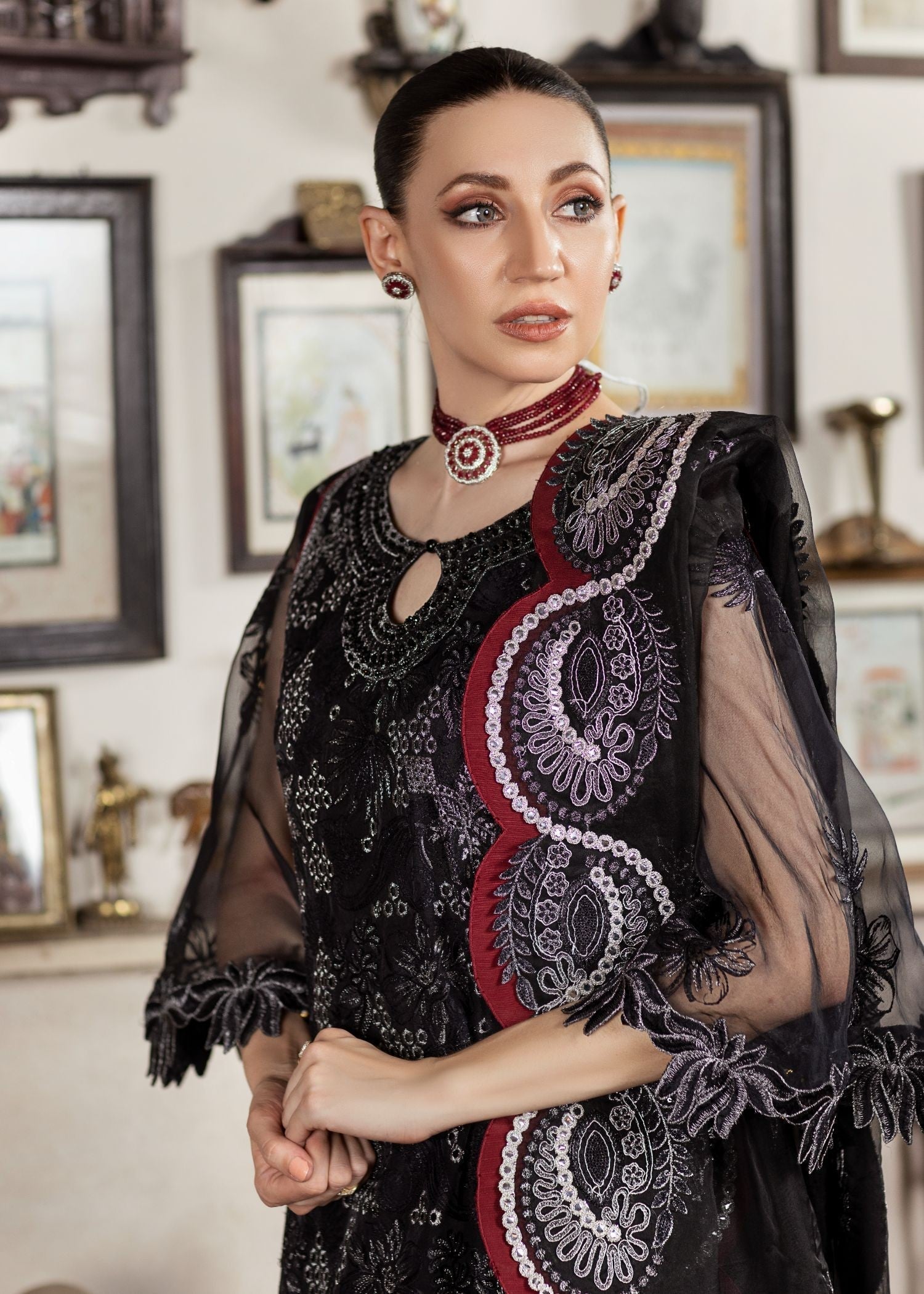 Meem Designs Aanchal Black 04 Women 3pcs