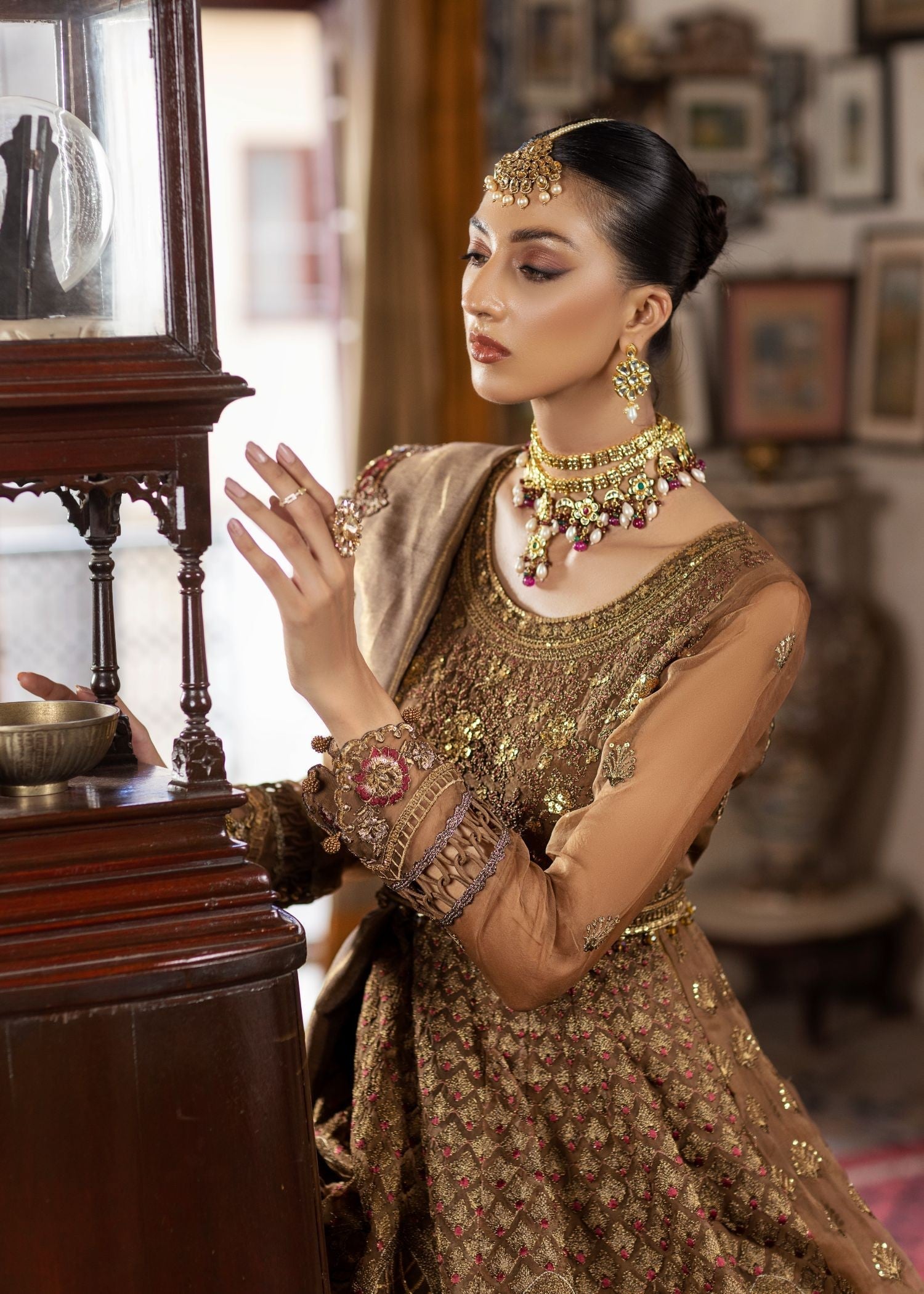 Meem Designs Aanchal Brown 06 Women 4pcs