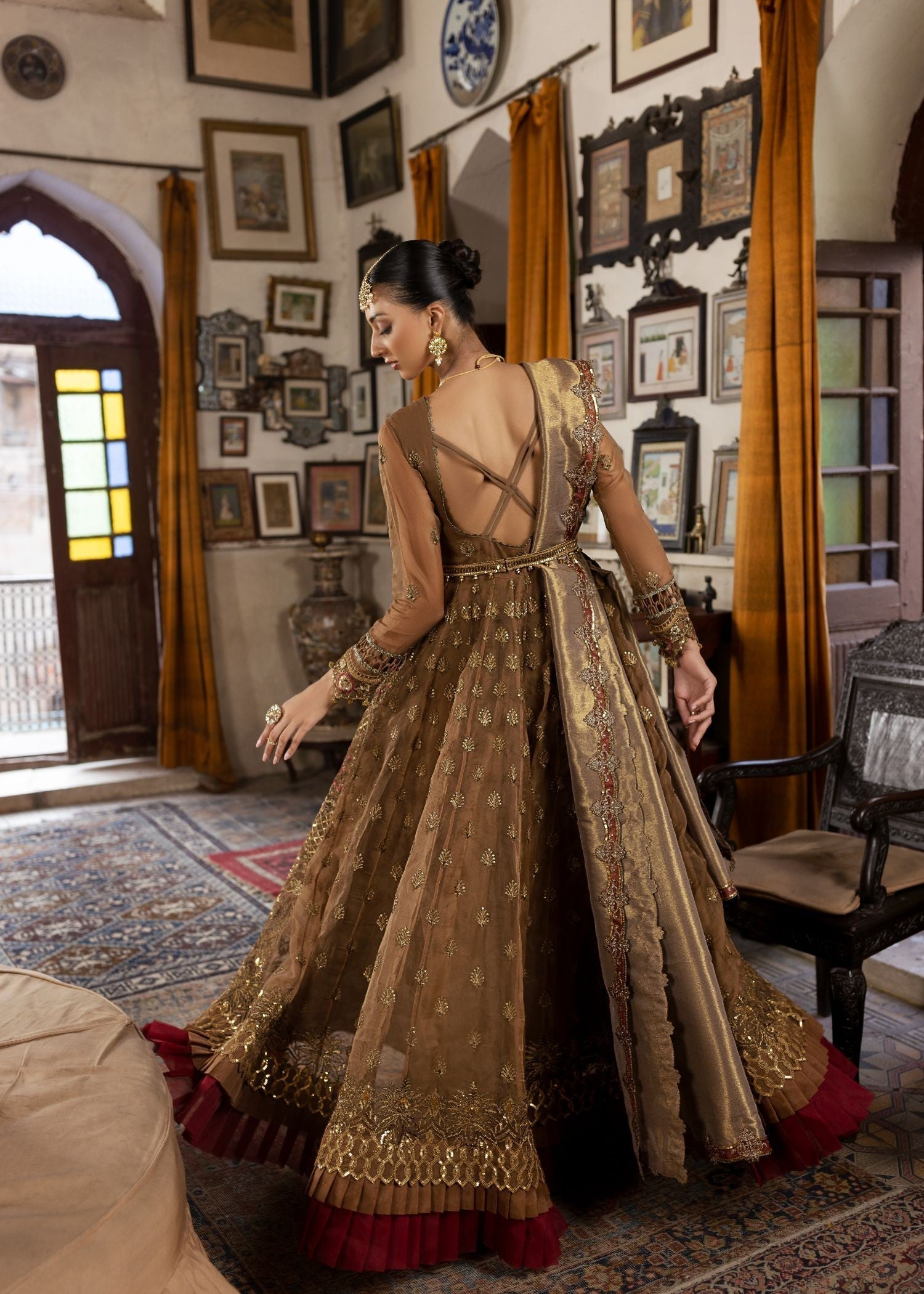 Meem Designs Aanchal Brown 06 Women 4pcs