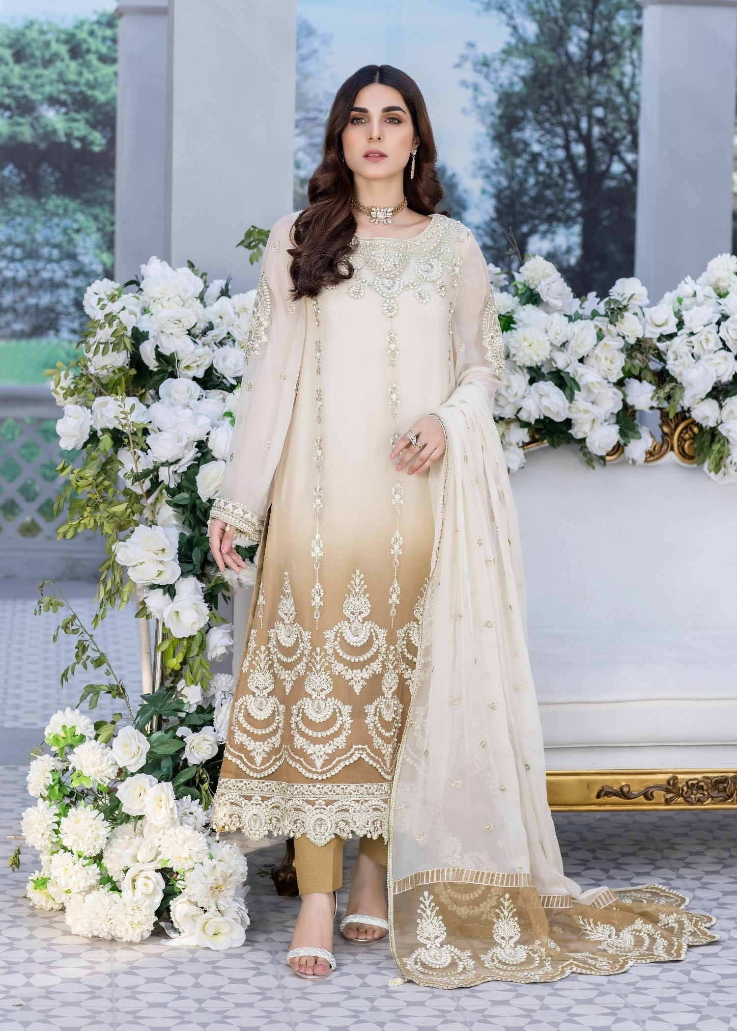 Meem Designs Pure Chiffon Double Shaded MD 03 Women 4pcs