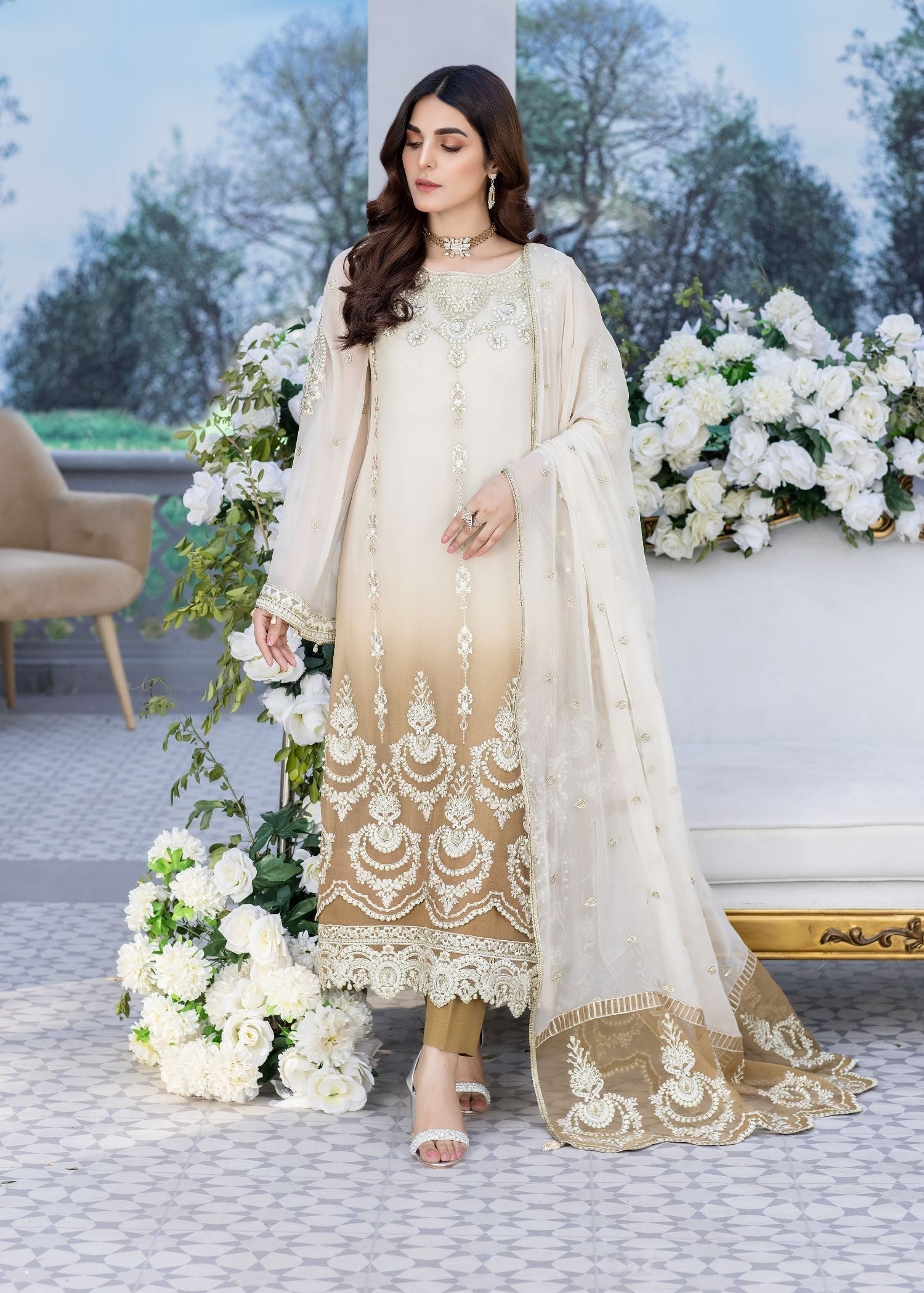 Meem Designs Pure Chiffon Double Shaded MD 03 Women 4pcs