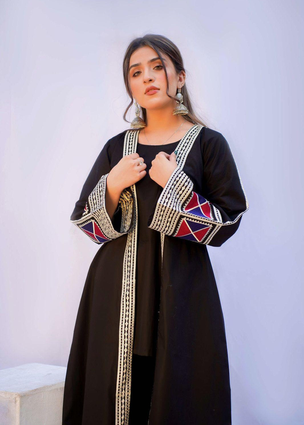 Akhrot Clothing Black Cardigan Women 3pcs