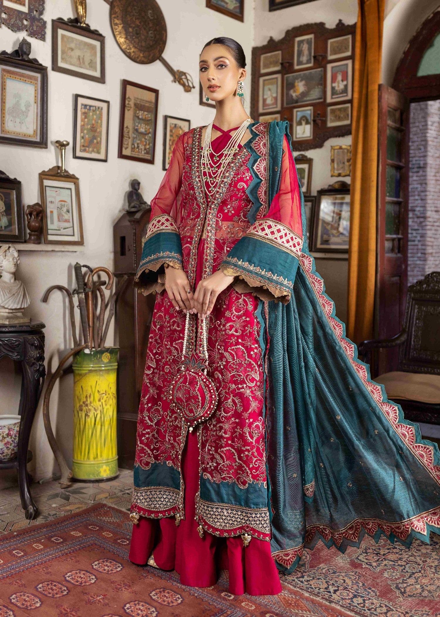 Meem Designs Aanchal Shocking Pink 02 Women 4pcs