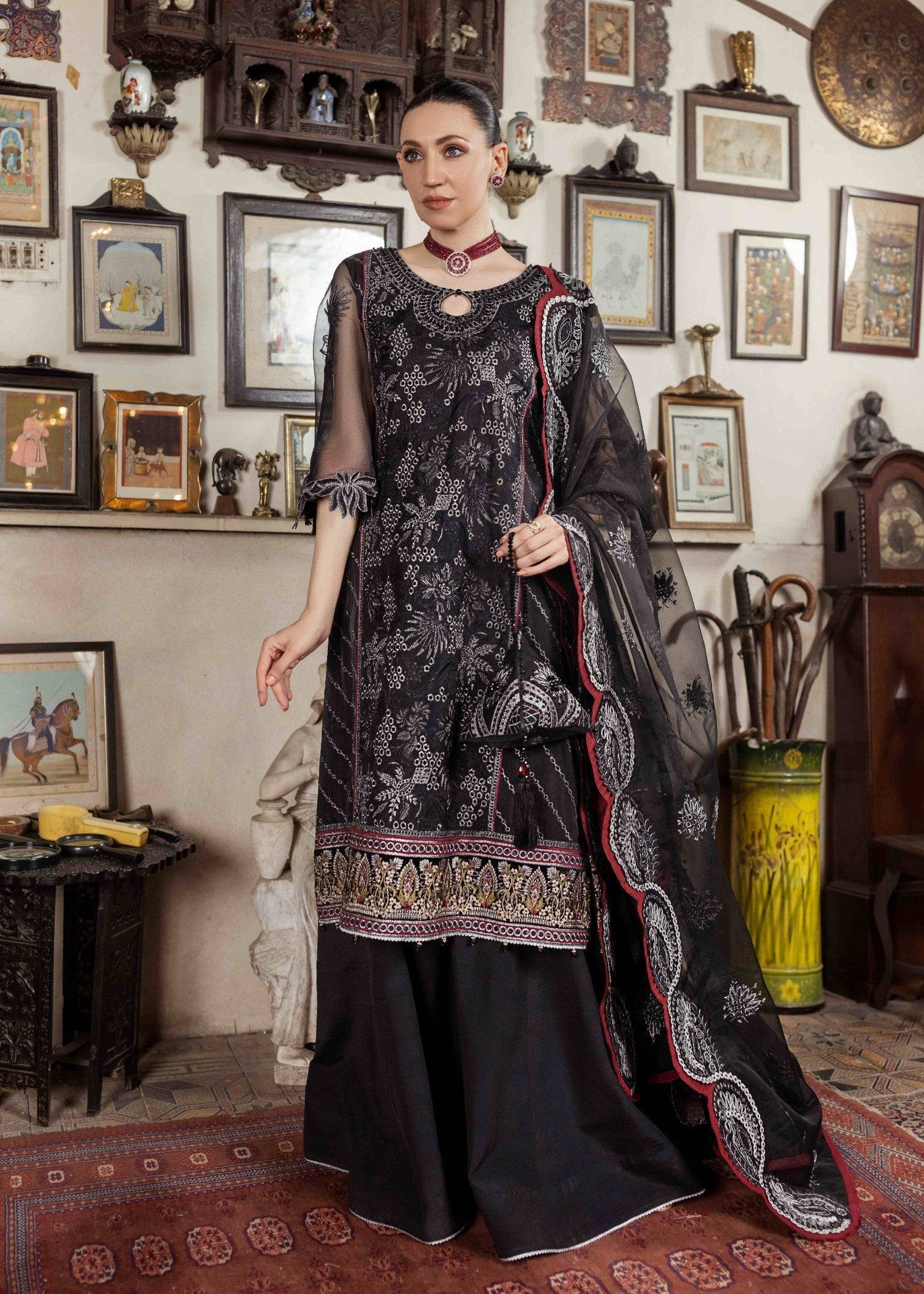 Meem Designs Aanchal Black 04 Women 3pcs