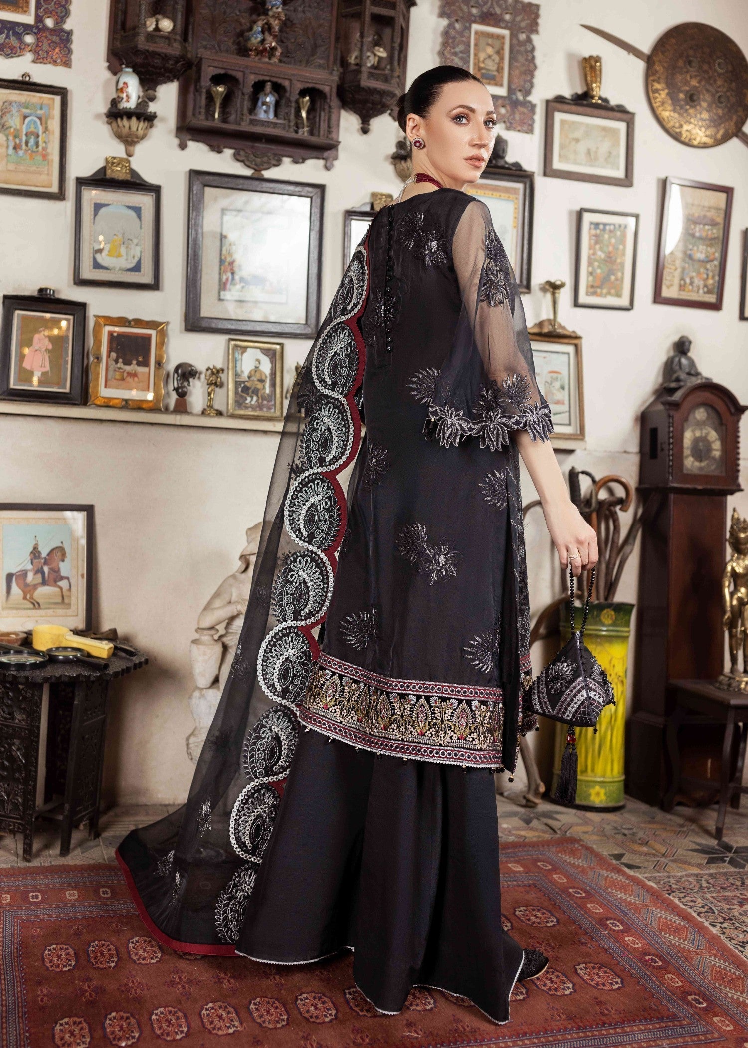 Meem Designs Aanchal Black 04 Women 3pcs