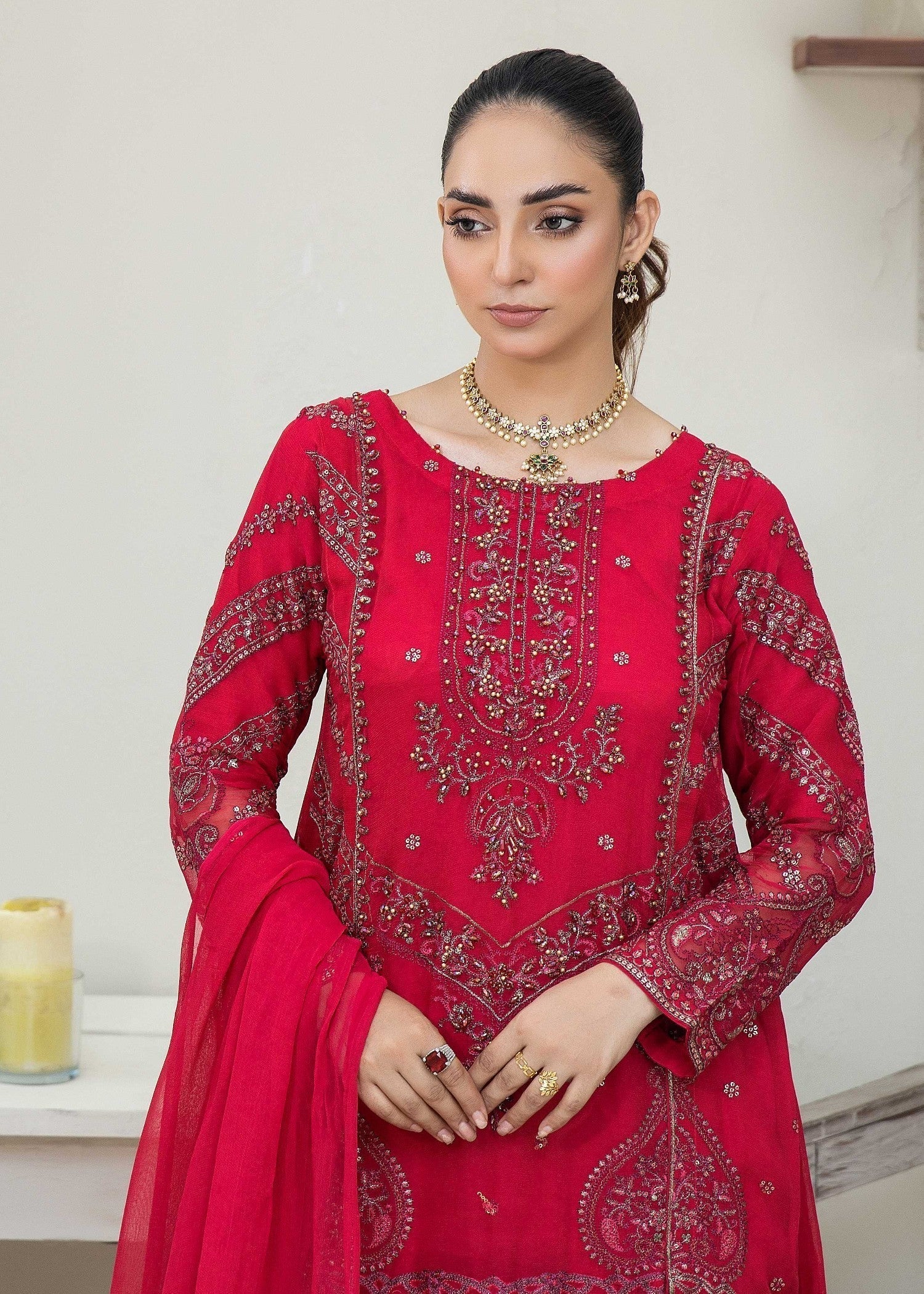 Pehnawa By Bin Akram’s Tail Crushed Chiffon Women 3pcs