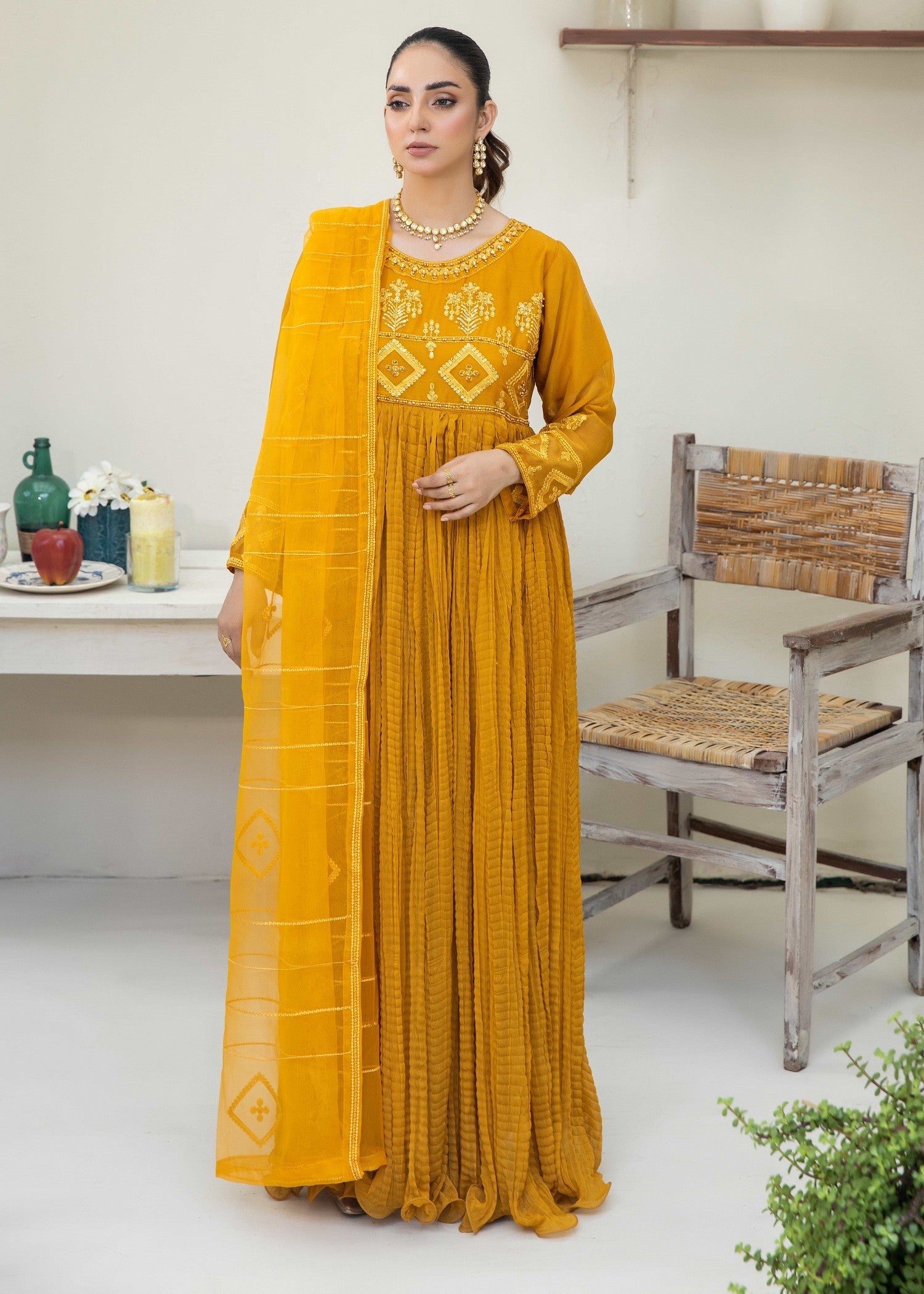 Pehnawa By Bin Akram’s Stunning Crush Chiffon Women 3pcs