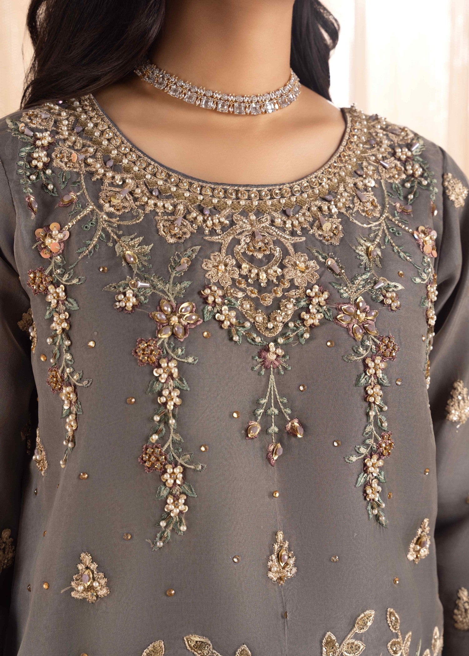 Zebaye Zareen US 568 steal grey Women 3pcs