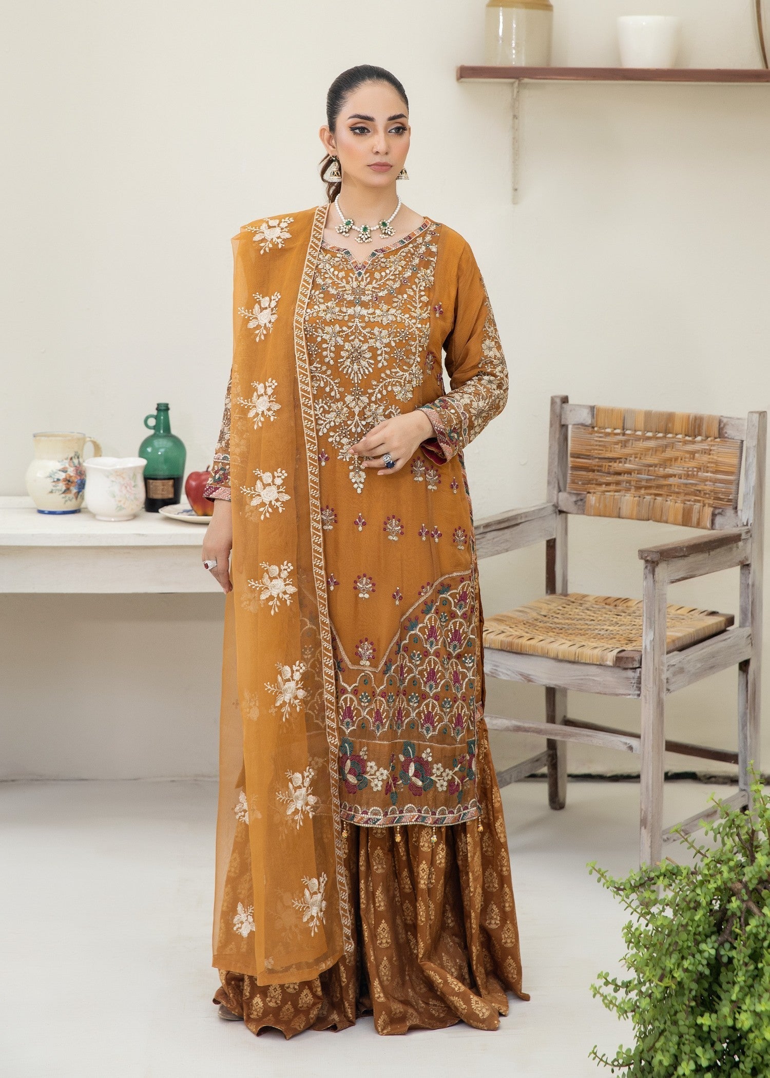 Pehnawa By Bin Akram’s Regal Fusion Chiffon Women 3pcs