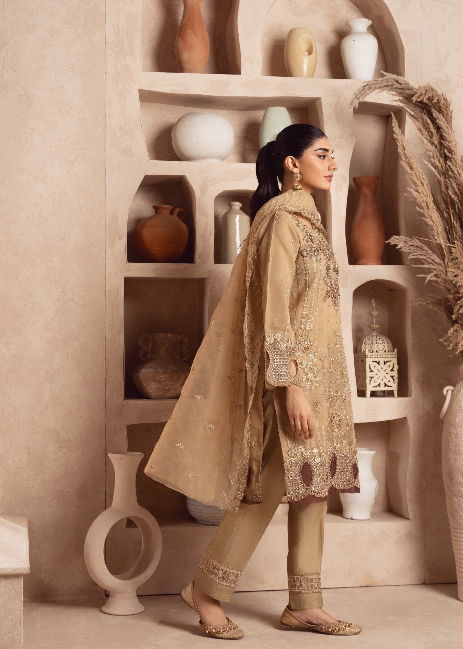 Zebaye Zardozi US 587 Coffee(SB) Women 3pcs