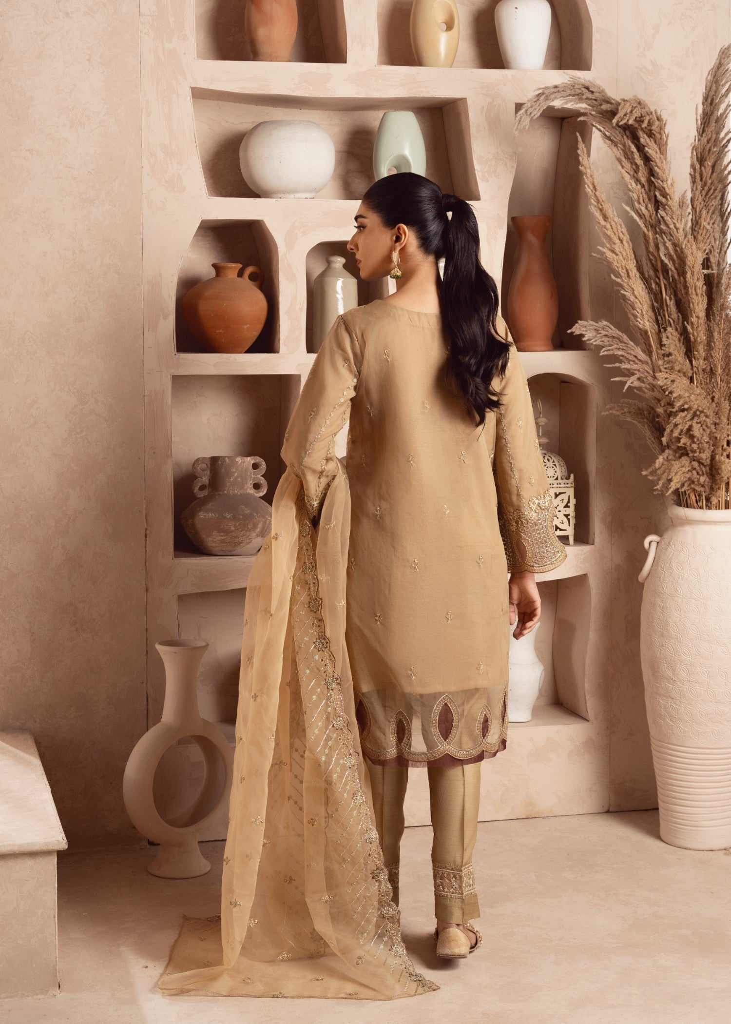 Zebaye Zardozi US 587 Coffee(SB) Women 3pcs