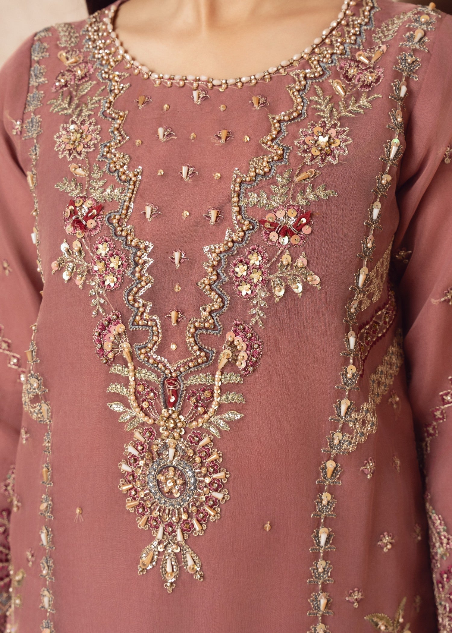 Zebaye Zardozi US 573 mauve pink(SB) Women 3pcs