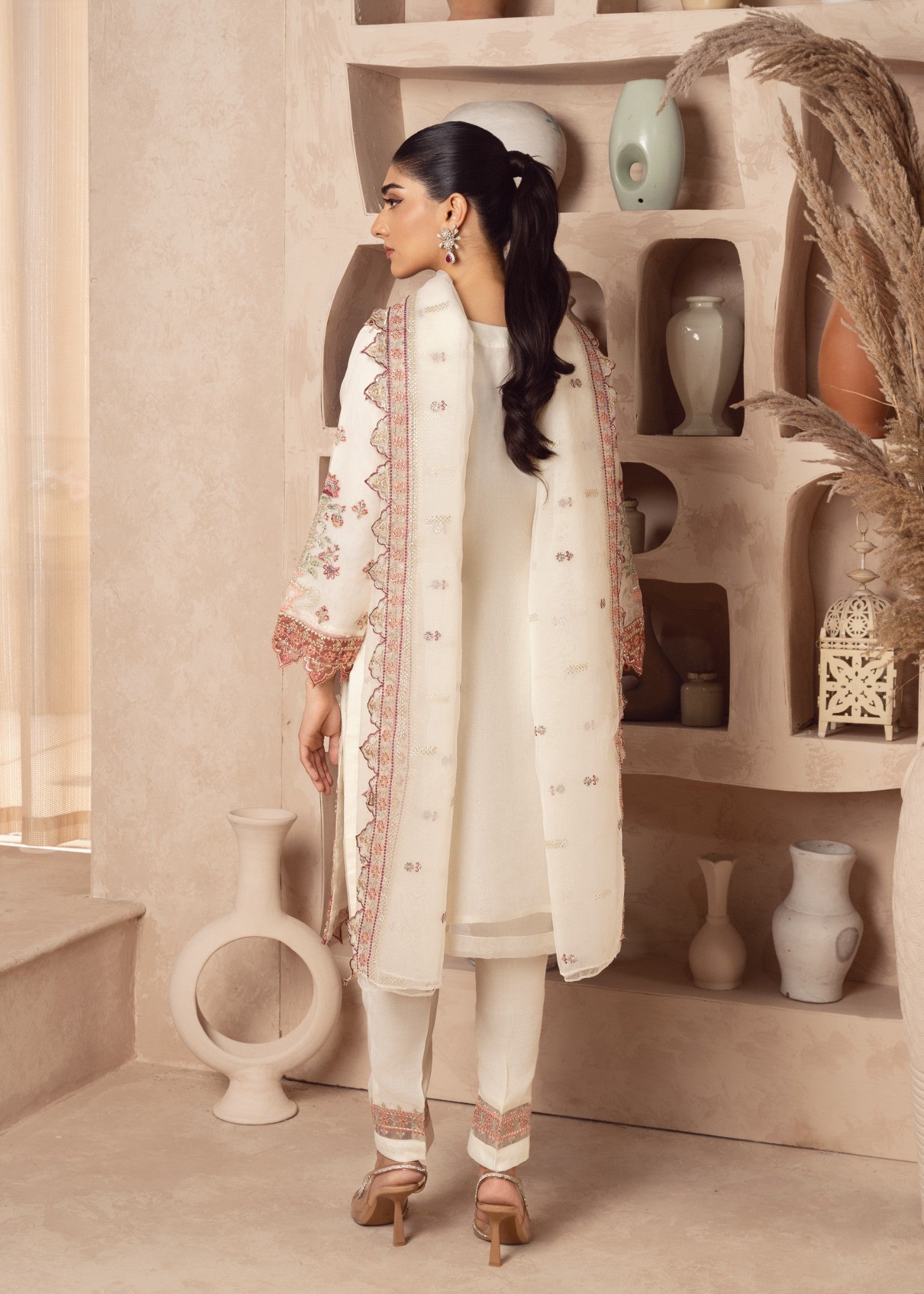 Zebaye Zardozi US 579 White(SB) Women 3pcs