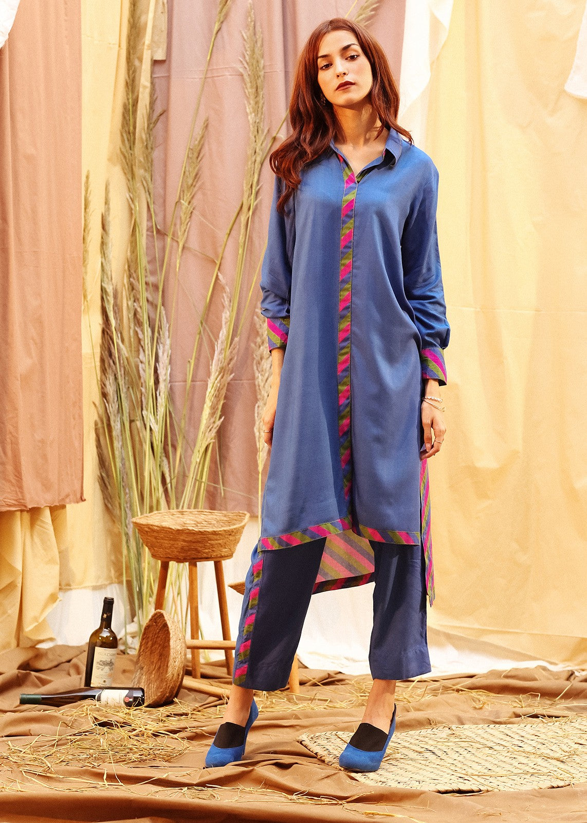 Aster Long Button Women 2pcs