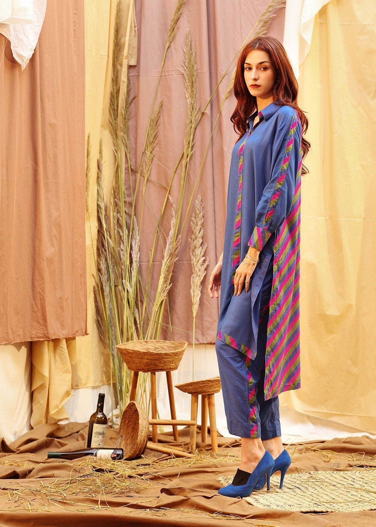 Aster Long Button Women 2pcs