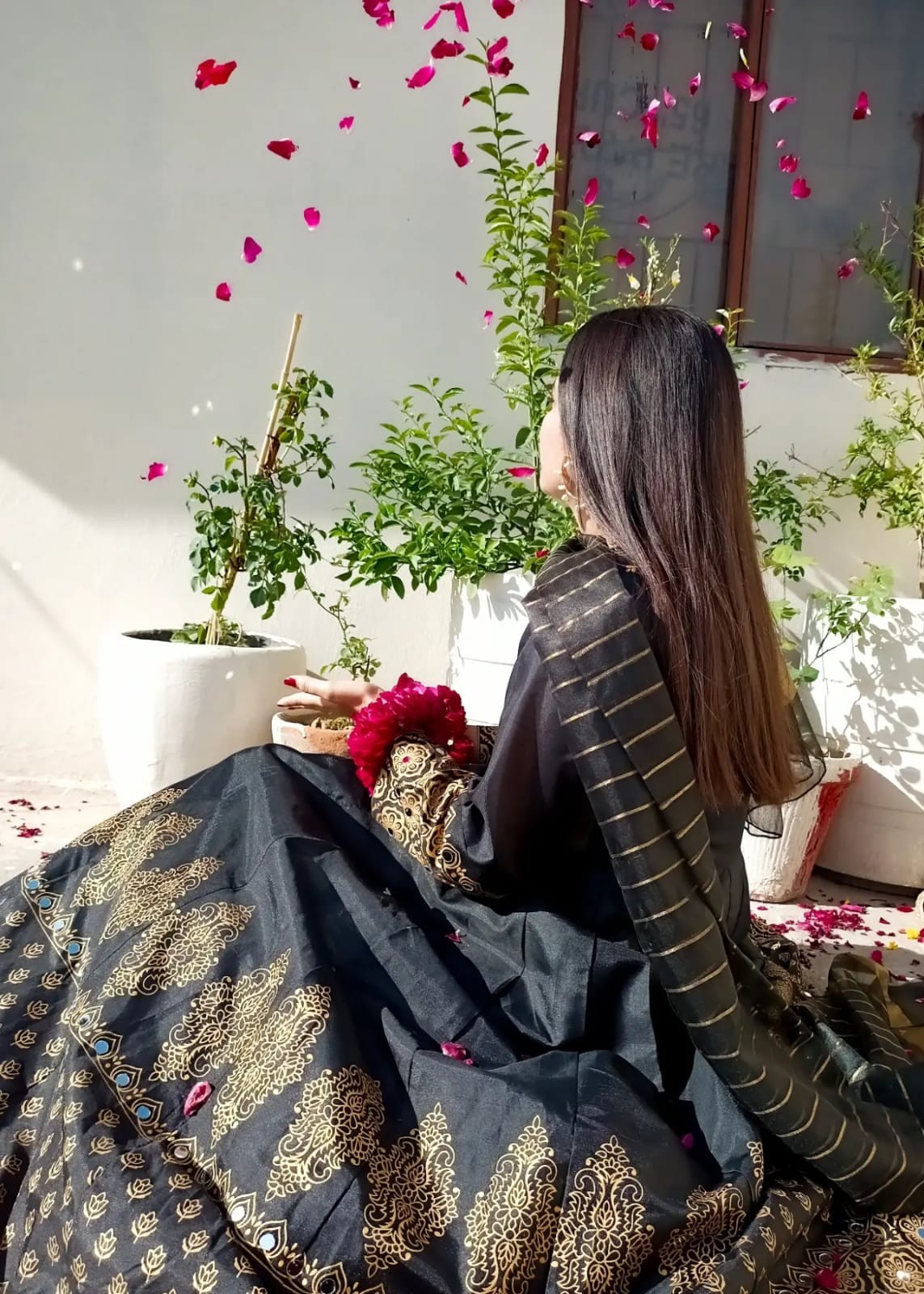 1 Virsapret black anarkali Women 3pcs