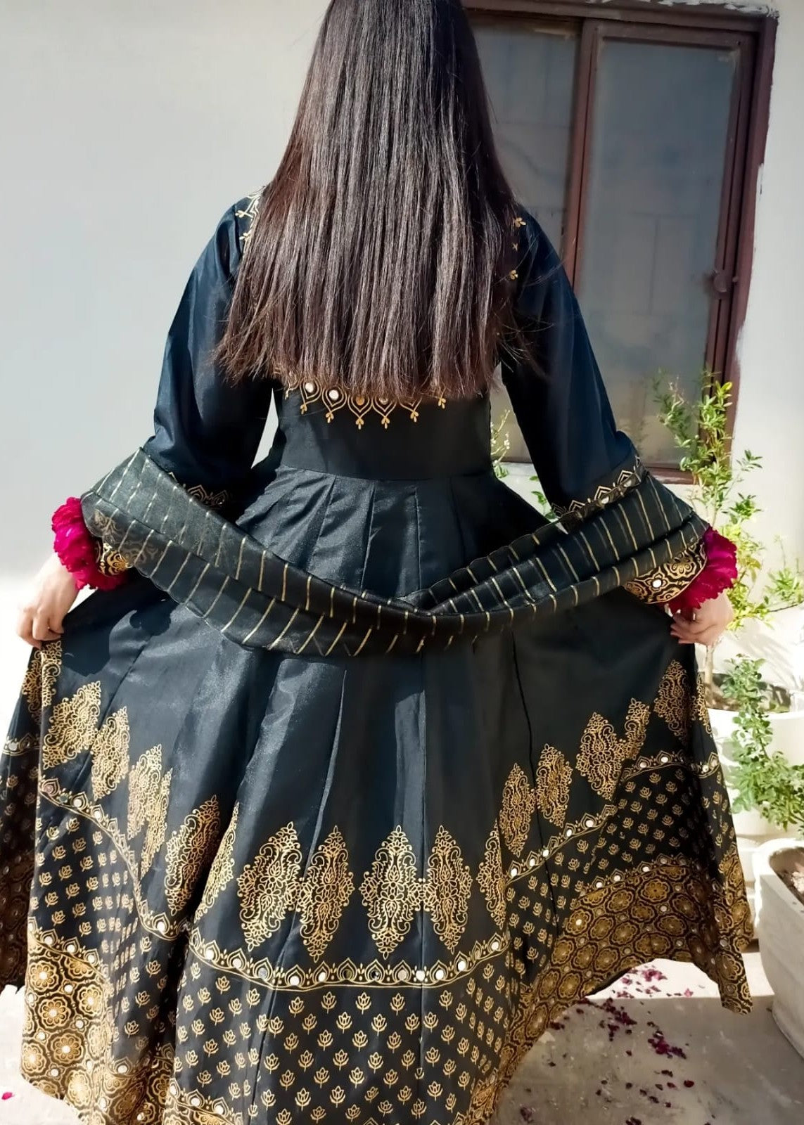 1 Virsapret black anarkali Women 3pcs