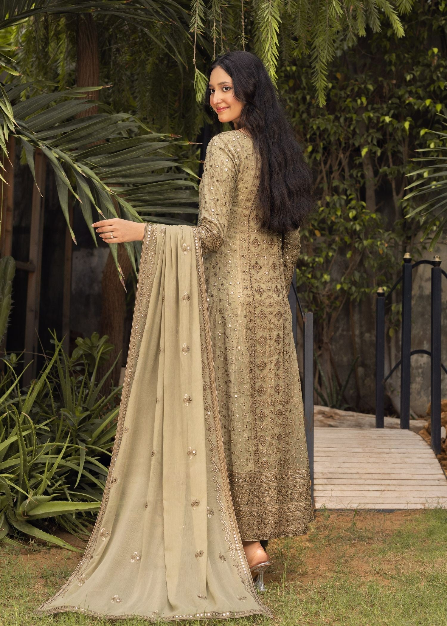 Ayesha Closet Sana Muted Gold Women 3pcs