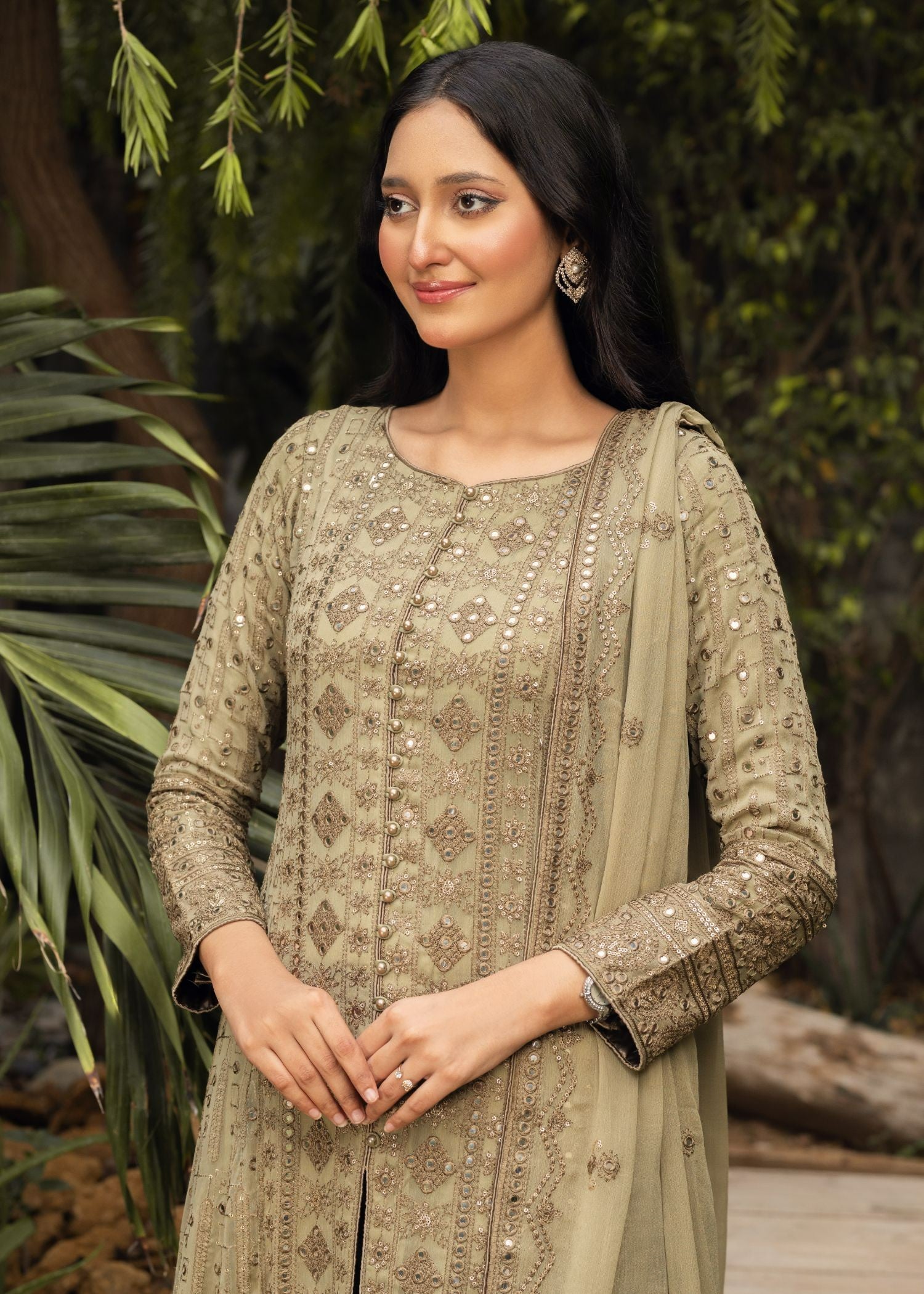 Ayesha Closet Sana Muted Gold Women 3pcs