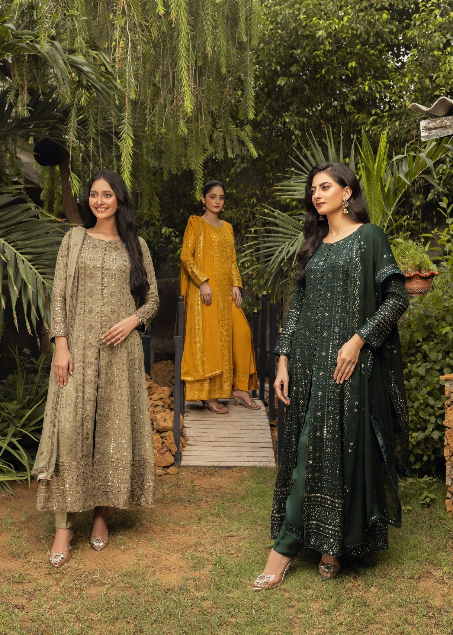 Ayesha Closet Sana Muted Gold Women 3pcs