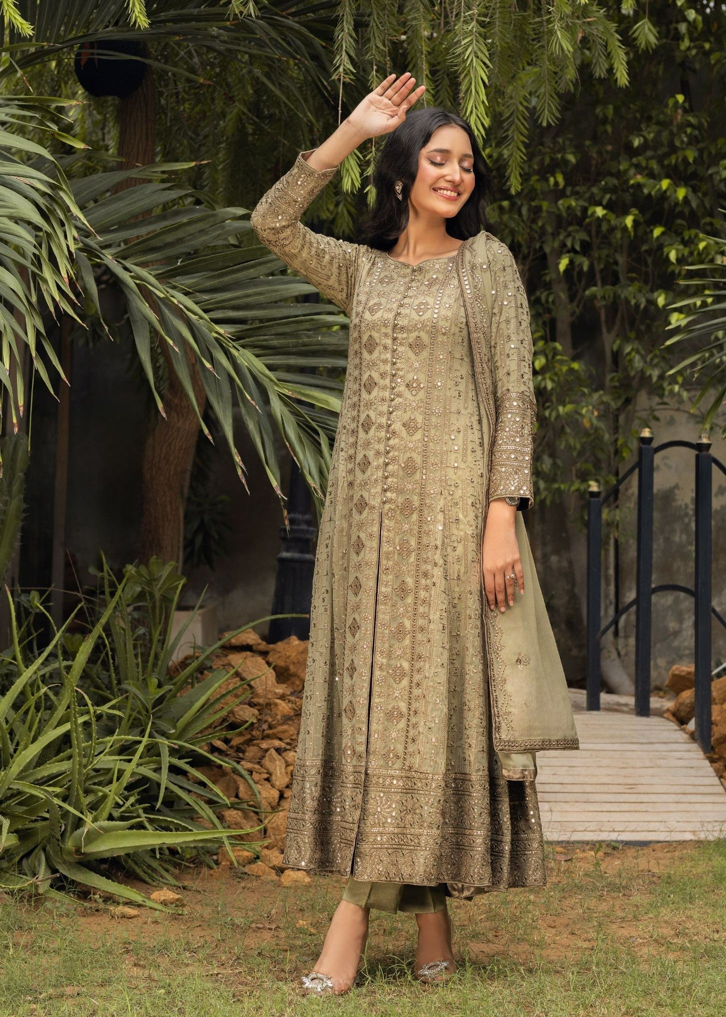 Ayesha Closet Sana Muted Gold Women 3pcs