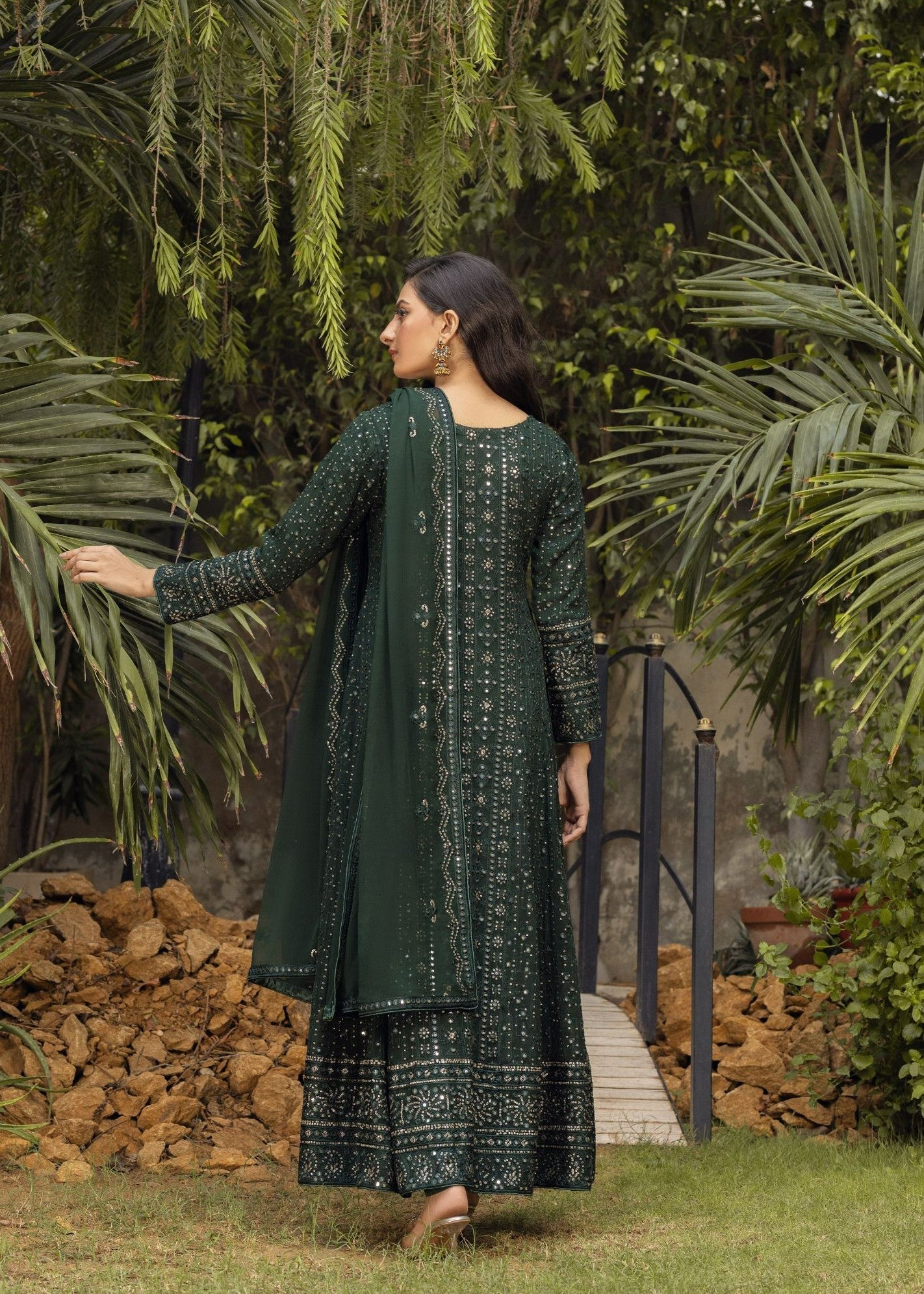 Ayesha Closet Sana Forest Green Women 3pcs