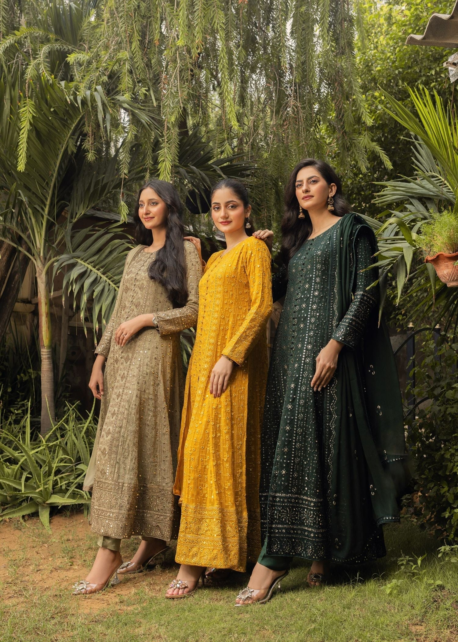 Ayesha Closet Sana Forest Green Women 3pcs