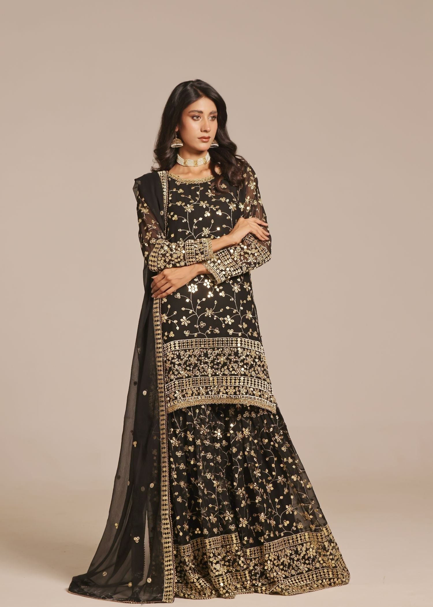 Ayesha Closet Mehndi Black Women 3pcs