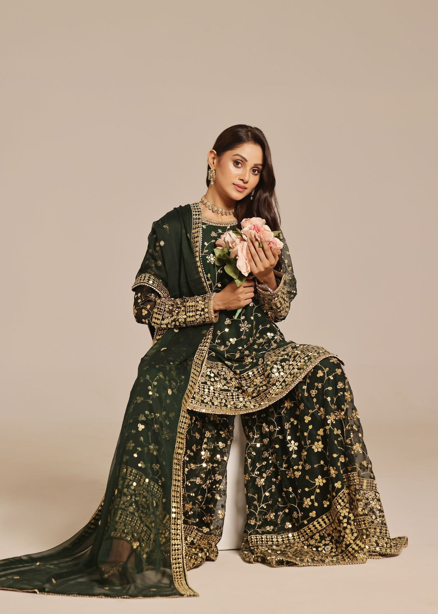 Ayesha Closet Mehndi Dreamy Green Women 3pcs