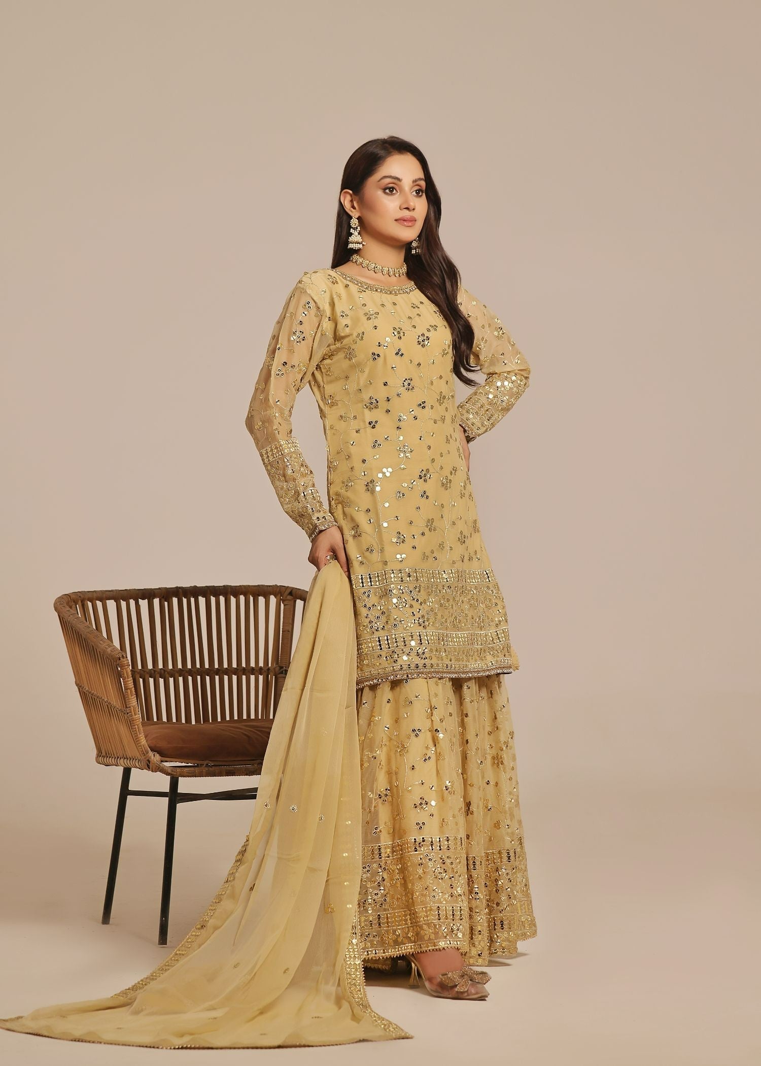 Ayesha Closet Mehndi Gold Touch Women 3pcs