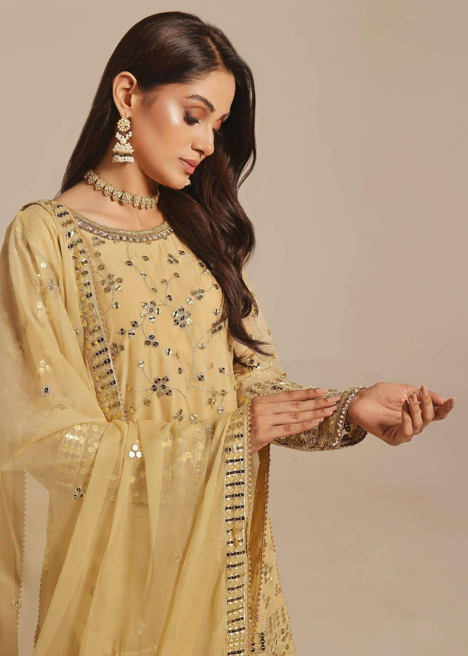 Ayesha Closet Mehndi Gold Touch Women 3pcs