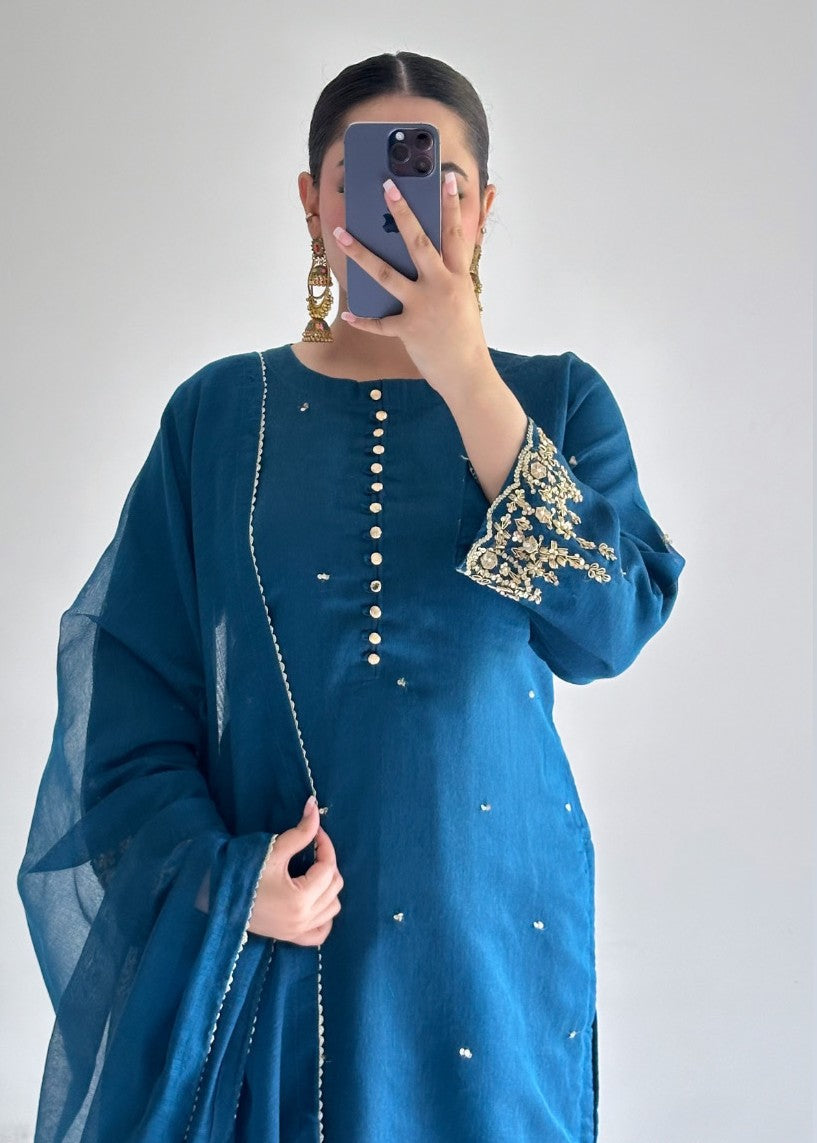 Ayesha B sapphire blue naaz Women 3pcs