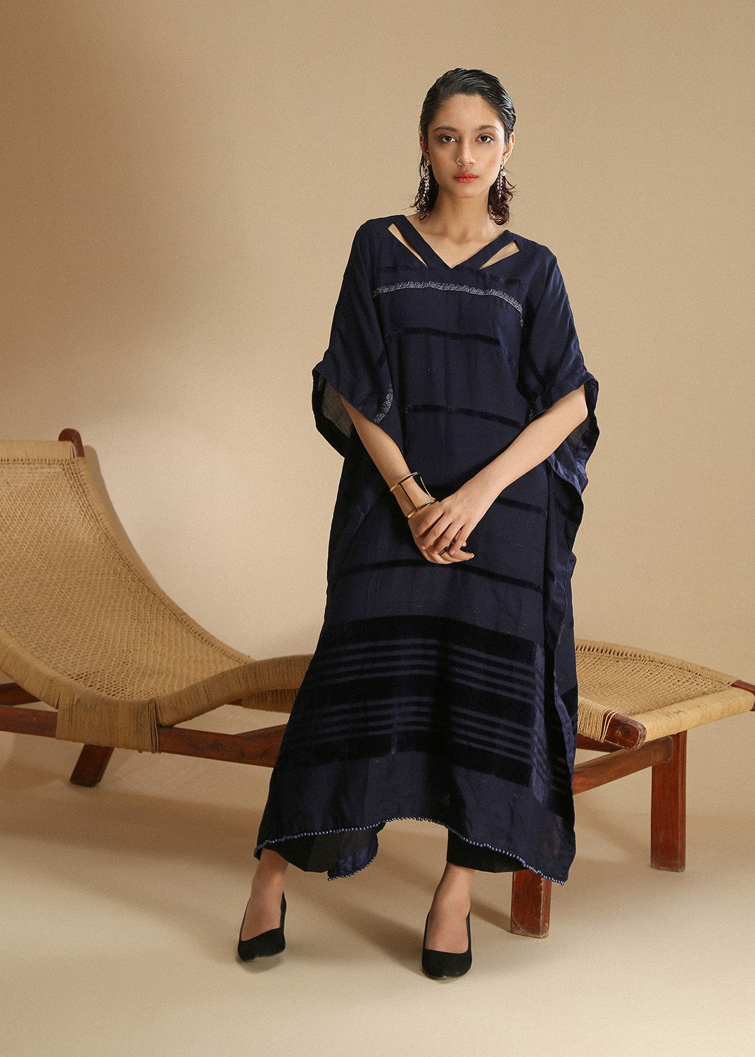 Aster Blue Kaftan Women 1pcs