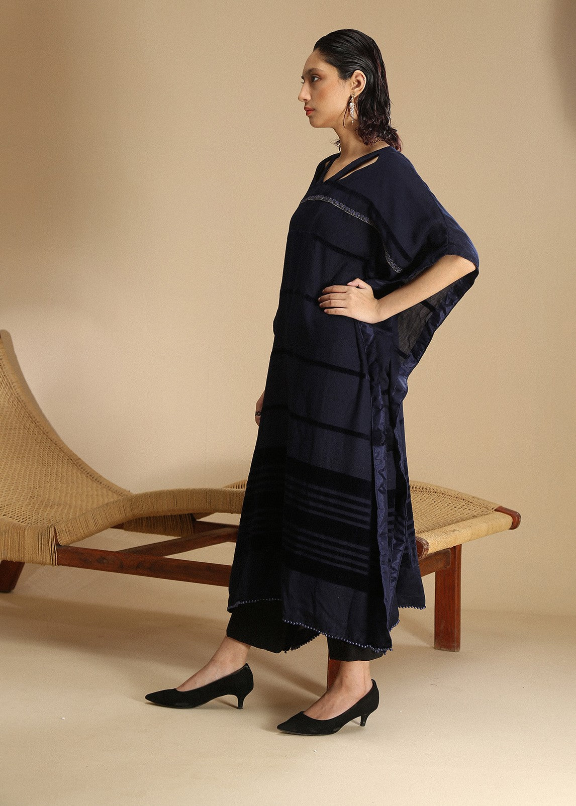 Aster Blue Kaftan Women 1pcs