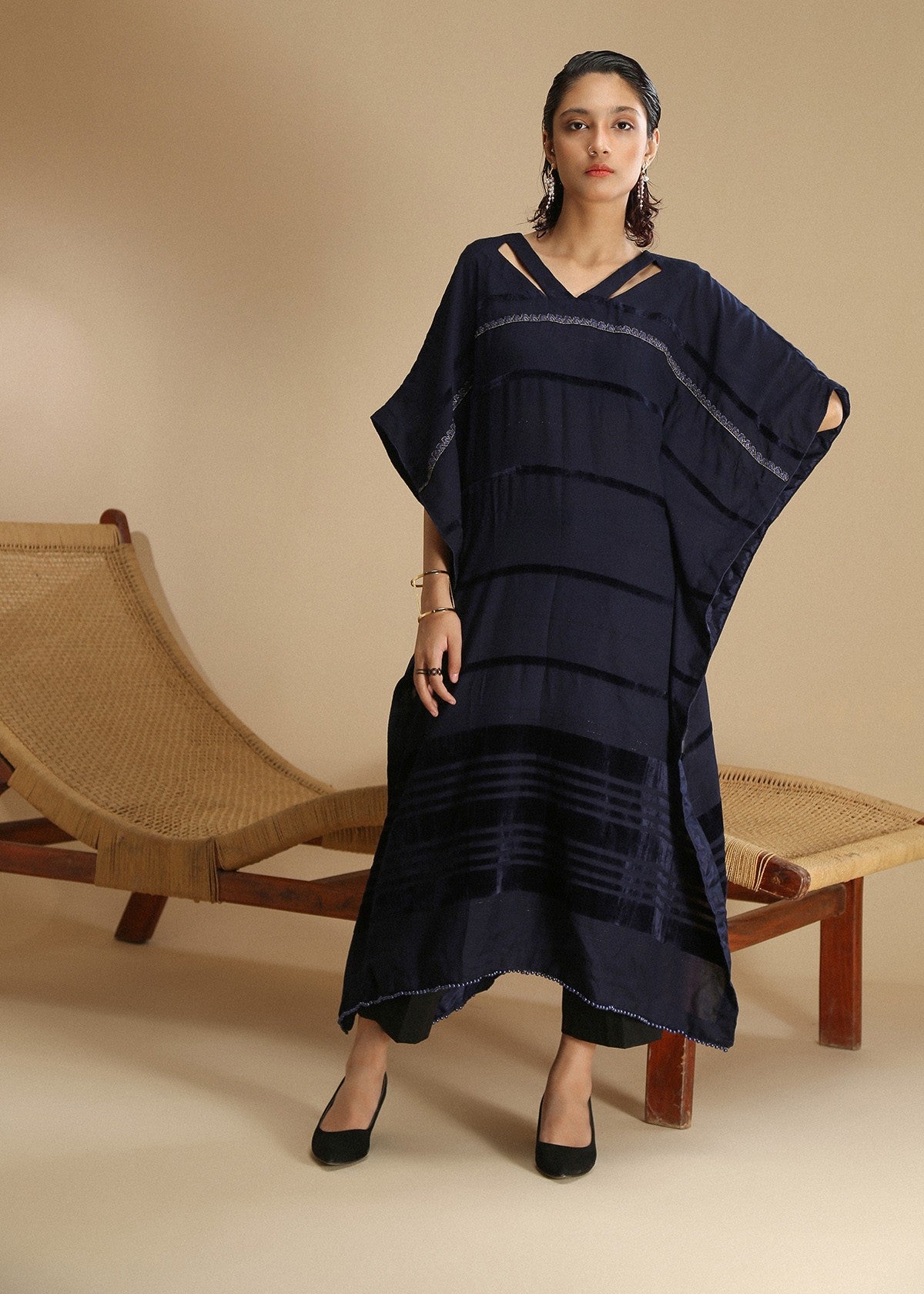Aster Blue Kaftan Women 1pcs