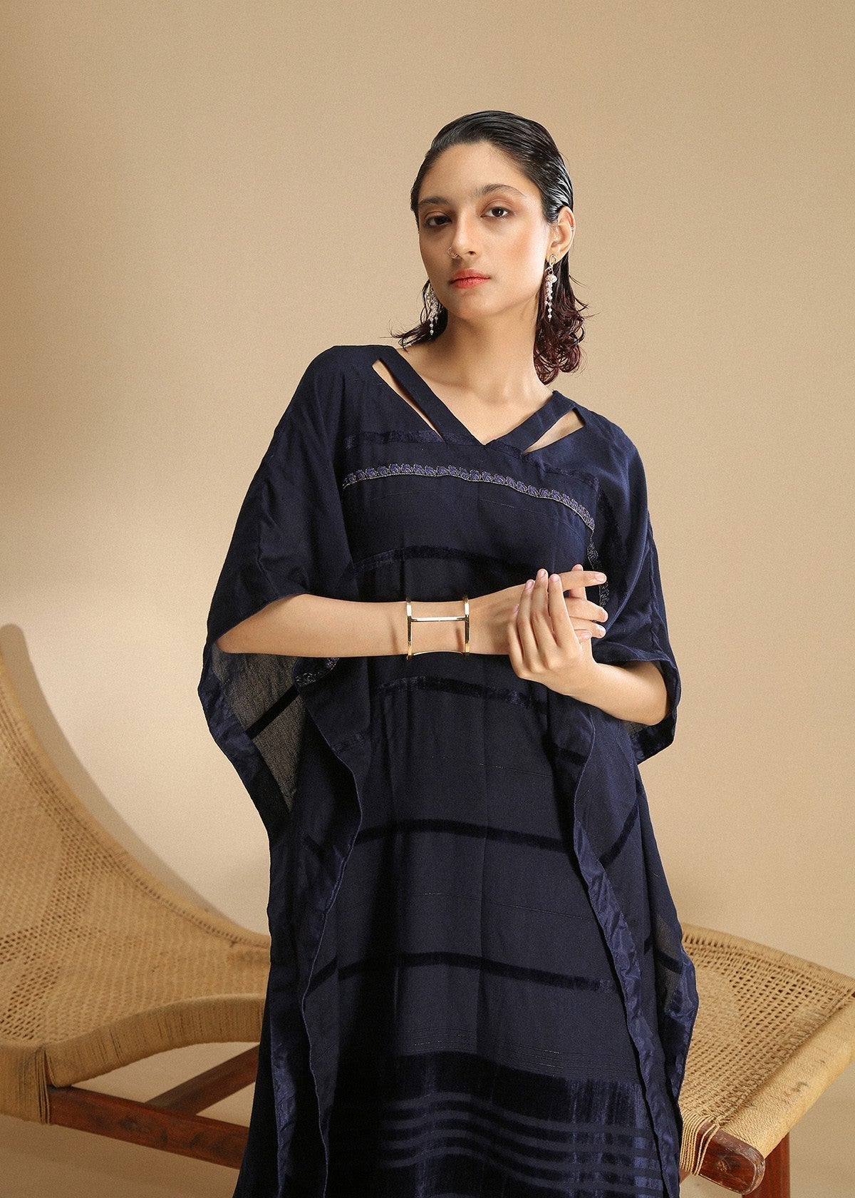 Aster Blue Kaftan Women 1pcs