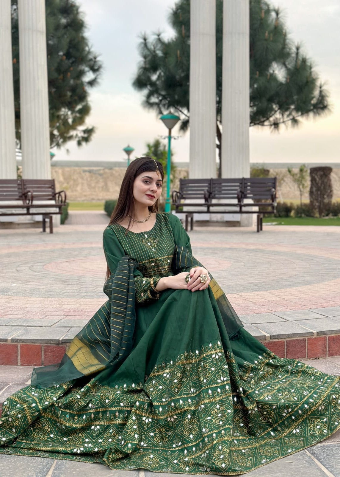 1 Virsapret green gul e rana maxi Women 3pcs