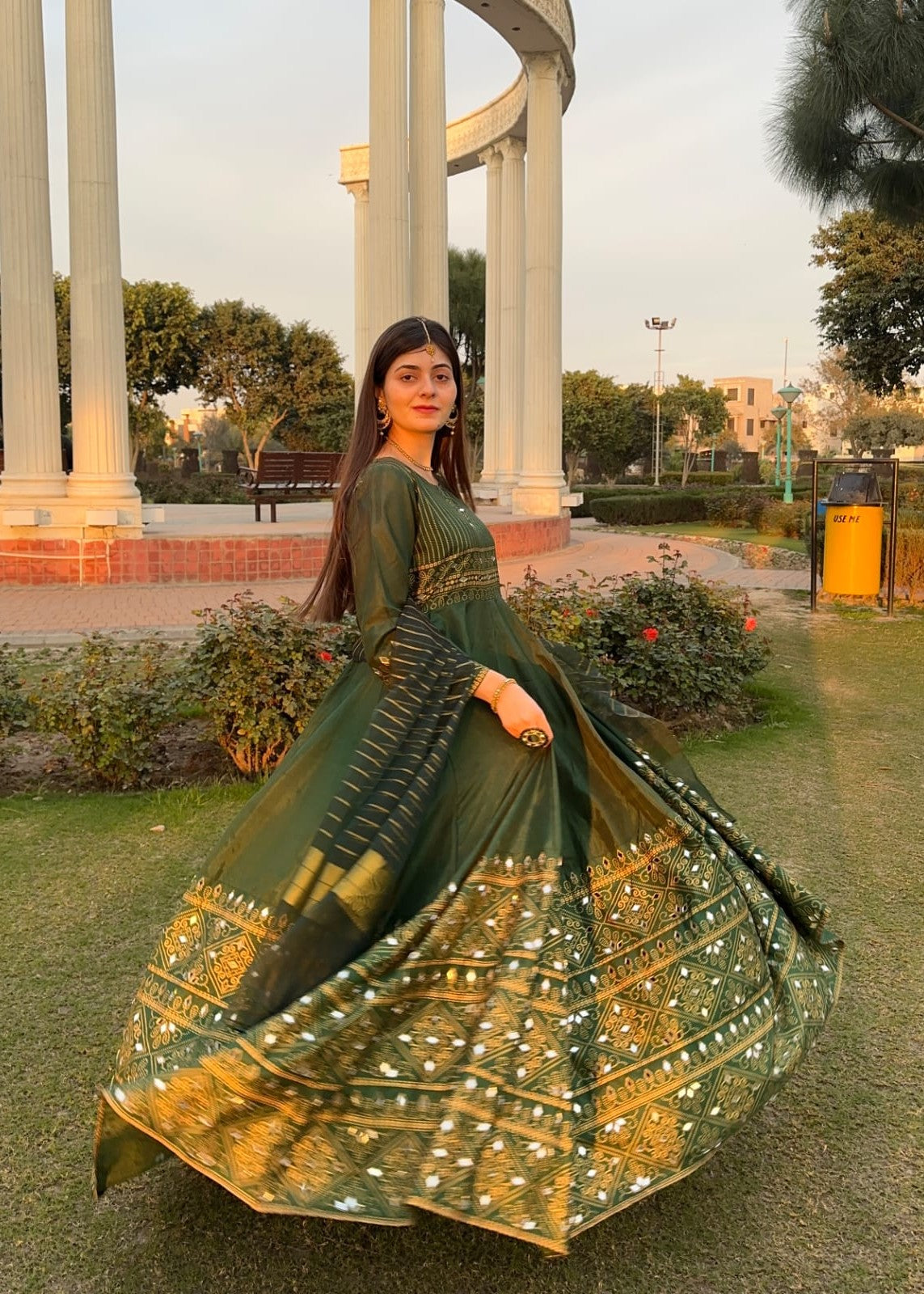 1 Virsapret green gul e rana maxi Women 3pcs