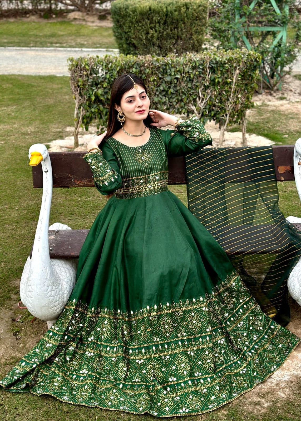 1 Virsapret green gul e rana maxi Women 3pcs