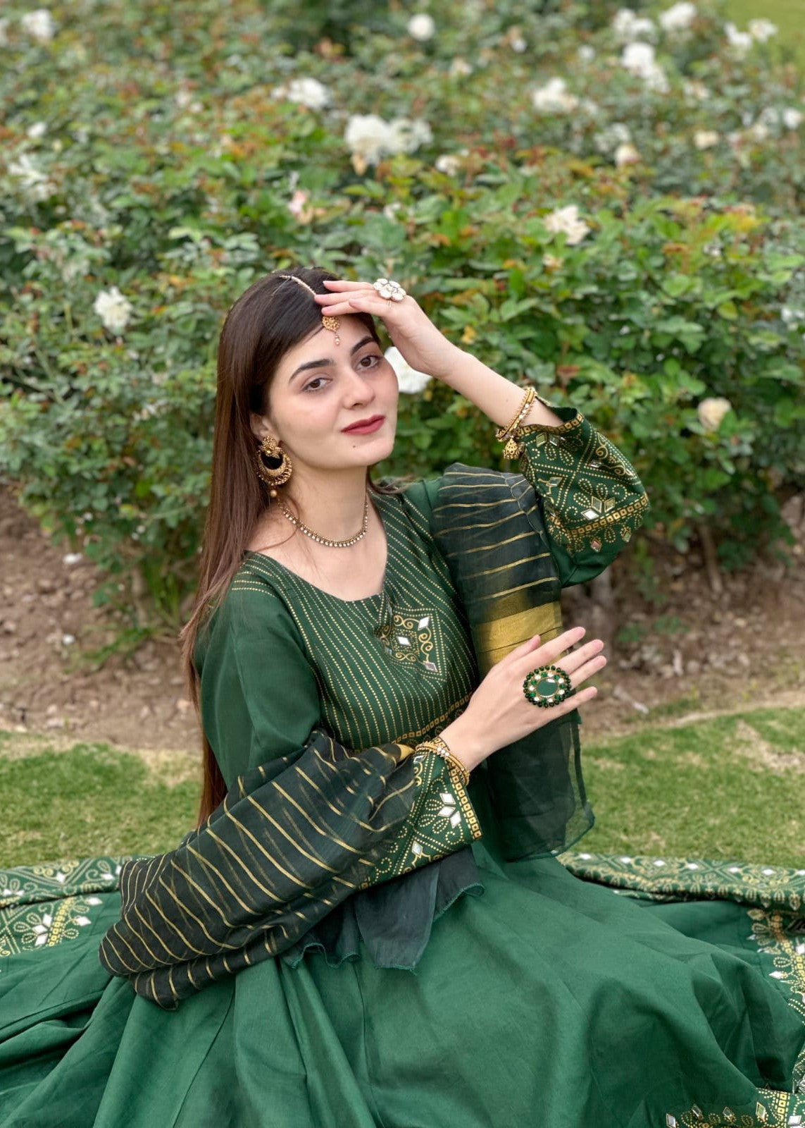 1 Virsapret green gul e rana maxi Women 3pcs